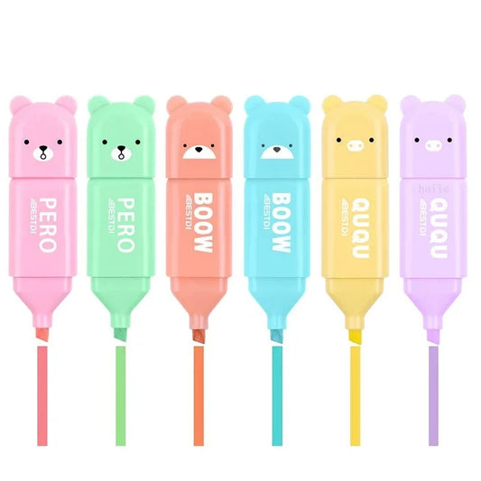 Cute Mini Pastel Highlighter Pen Set
