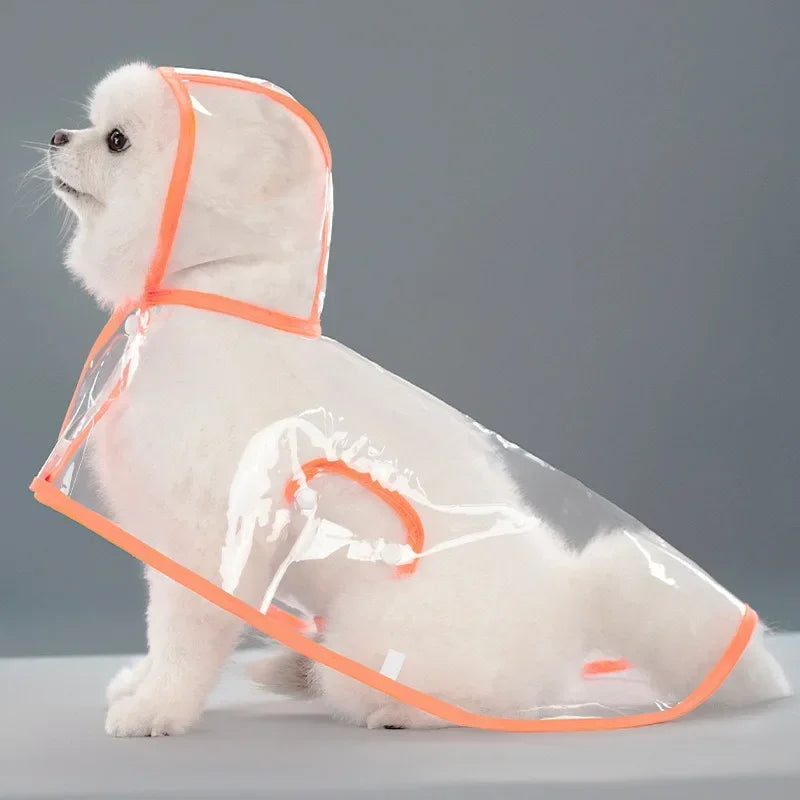 Transparent Waterproof Dog Raincoat
