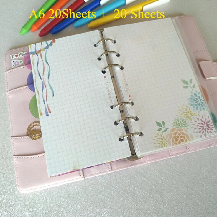A5 A6 A7 Loose Leaf Notebook Refill Paper