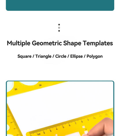 Circle & Oval Geometry Template Ruler Set