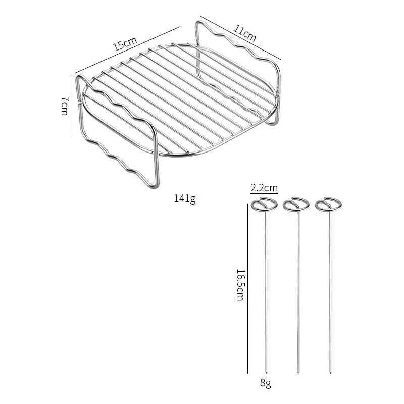 Square Air Fryer Stainless Steel Rack