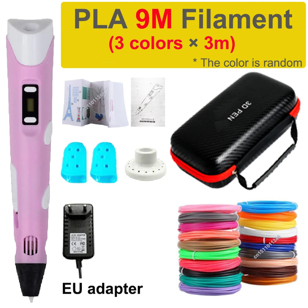 JuniorCare 3D Printing Pen with PLA Filament & Travel Case
