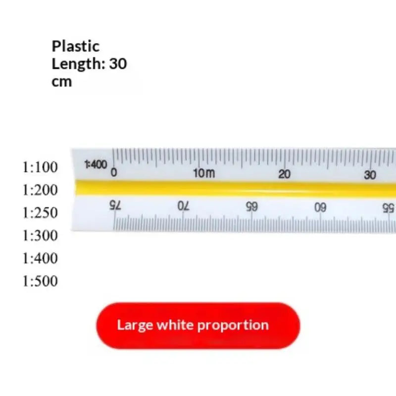 30cm Triangular Scale Ruler for Architects & Engineers