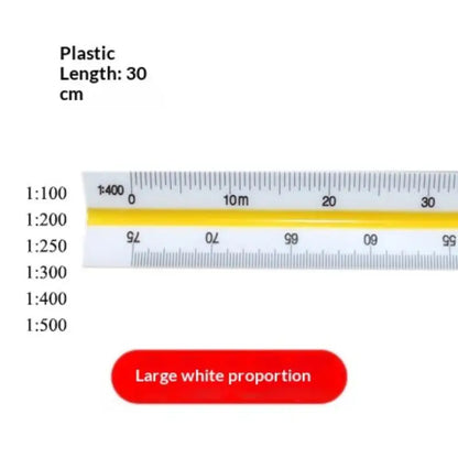 30cm Triangular Scale Ruler for Architects & Engineers