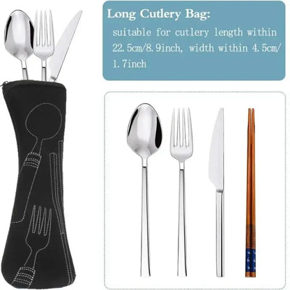 Portable Cutlery Storage Bag with Zipper
