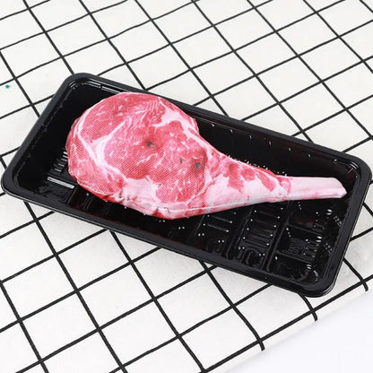 Squeaky Steak Dog Chew Toy