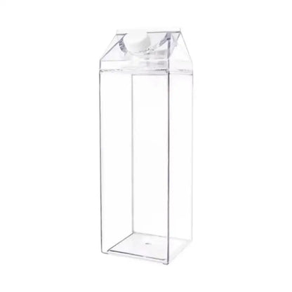 500/1000ml Transparent Milk Box Style Water Cup with Lid