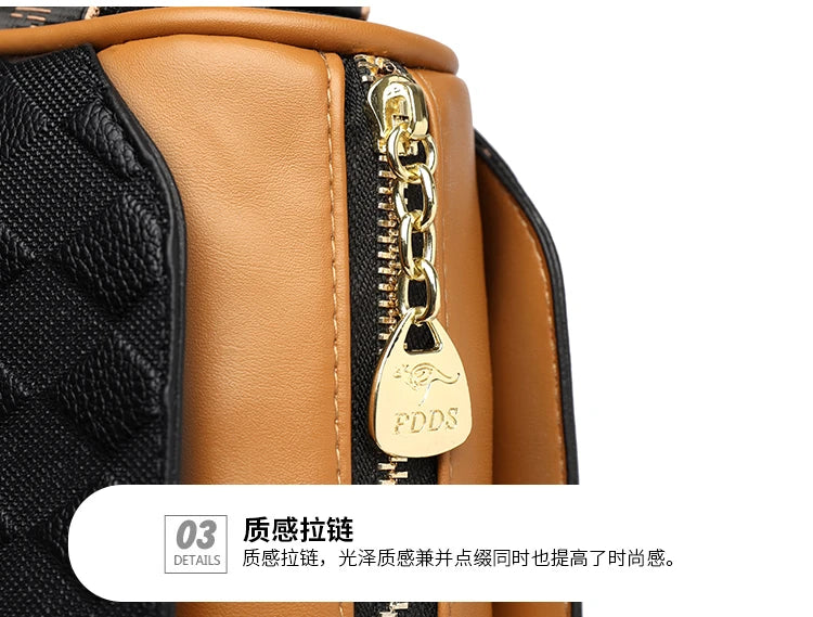 Plaid PU Leather Crossbody Shoulder Bag