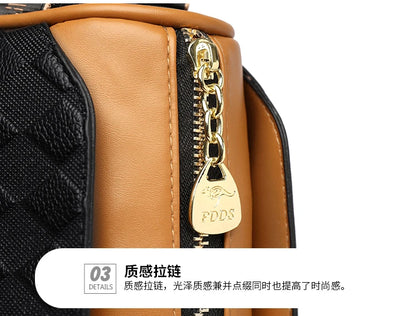 Plaid PU Leather Crossbody Shoulder Bag