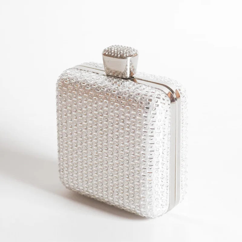 Crystal Minaudière Evening Clutch with Chain