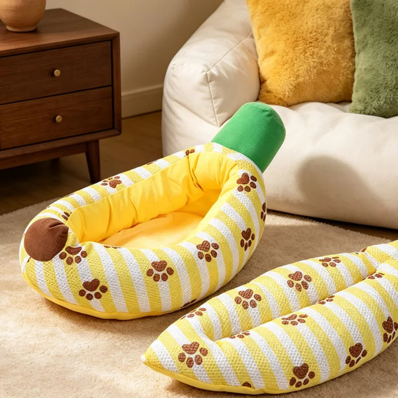 Summer Banana Cooling Pet Bed Mat