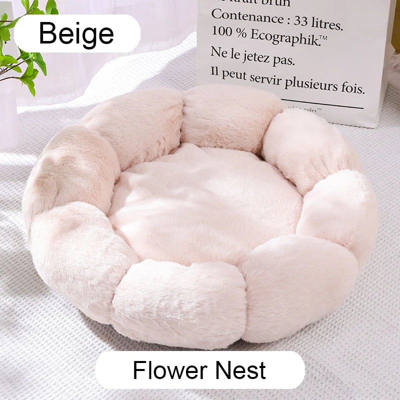 Calming Plush Donut Pet Bed