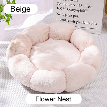 Calming Plush Donut Pet Bed