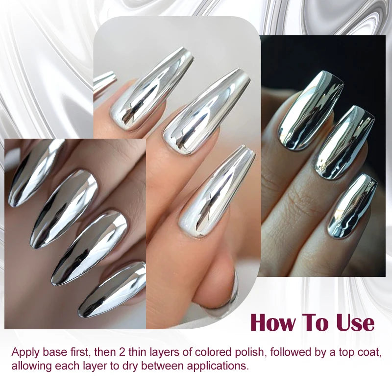 Mirror Metallic Nail Polish Set