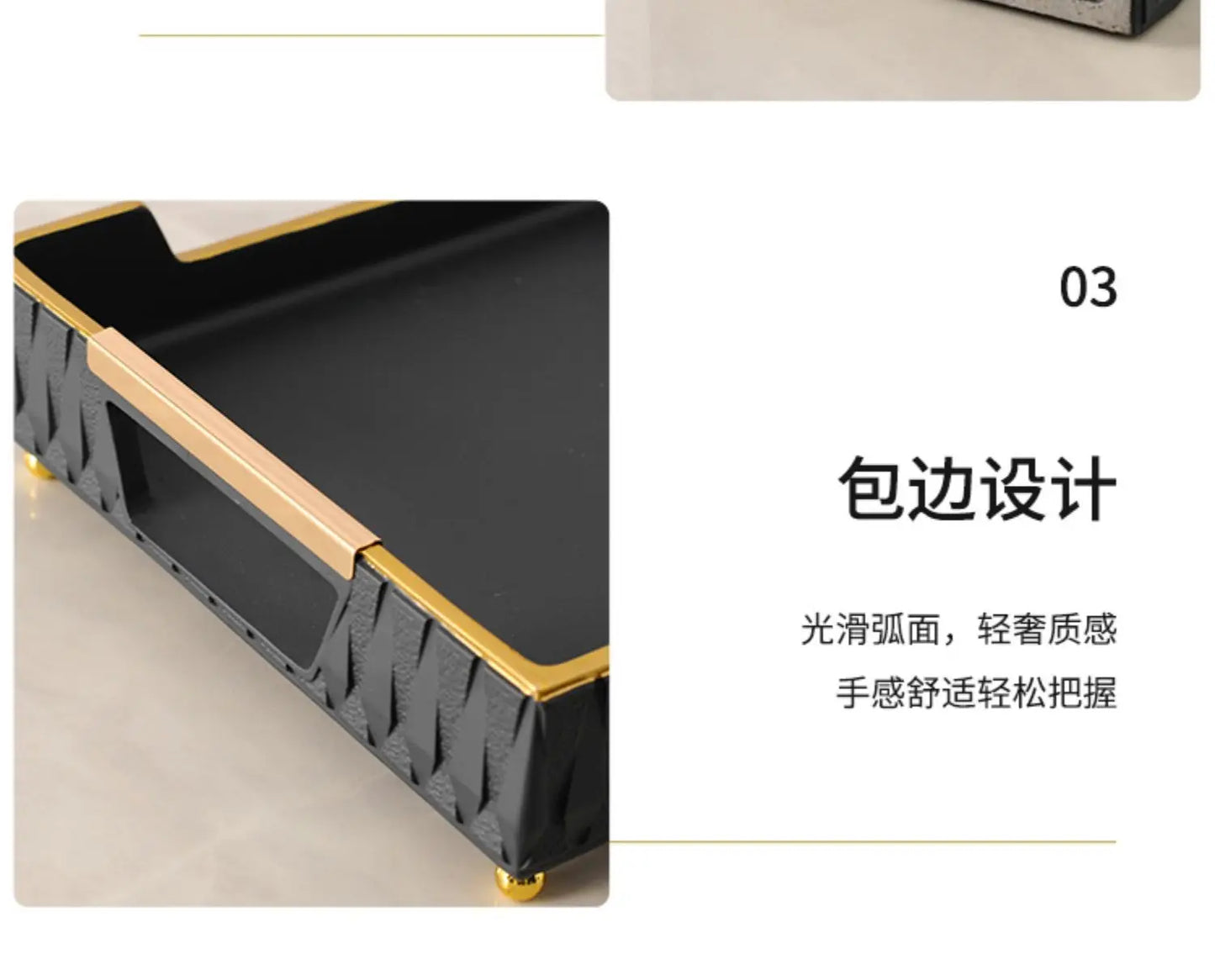 Luxury Resin Tissue Box Organizer