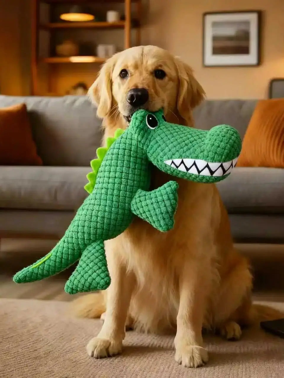 Crocodile Plush Squeaky Dog Toy