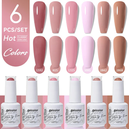 Arte Clavo 6PCS HEMA & TPO Free Gel Nail Polish Set