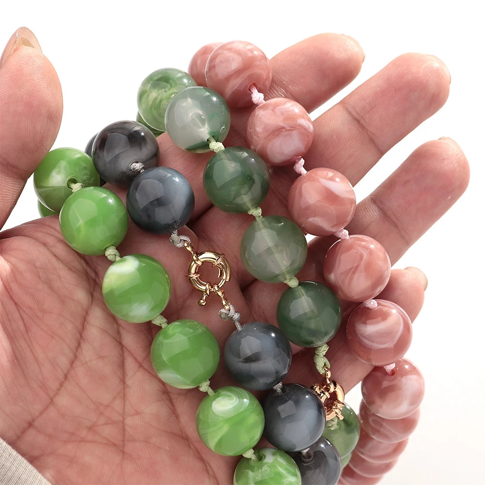 Fishsheep Multicolor Beaded Choker Necklace