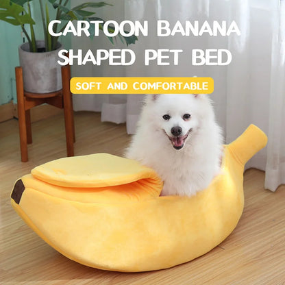 Funny Banana Pet Bed House for Cats & Small Dogs