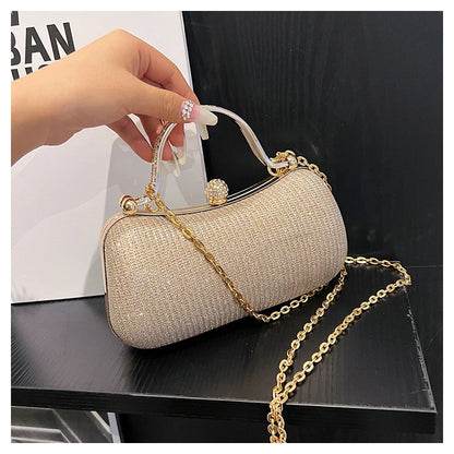 Crystal Studded Barrel Evening Bag