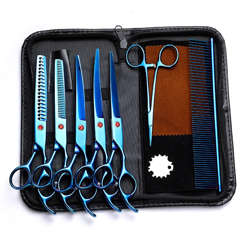 Professional 7 Inch Pet Grooming Scissors Kit