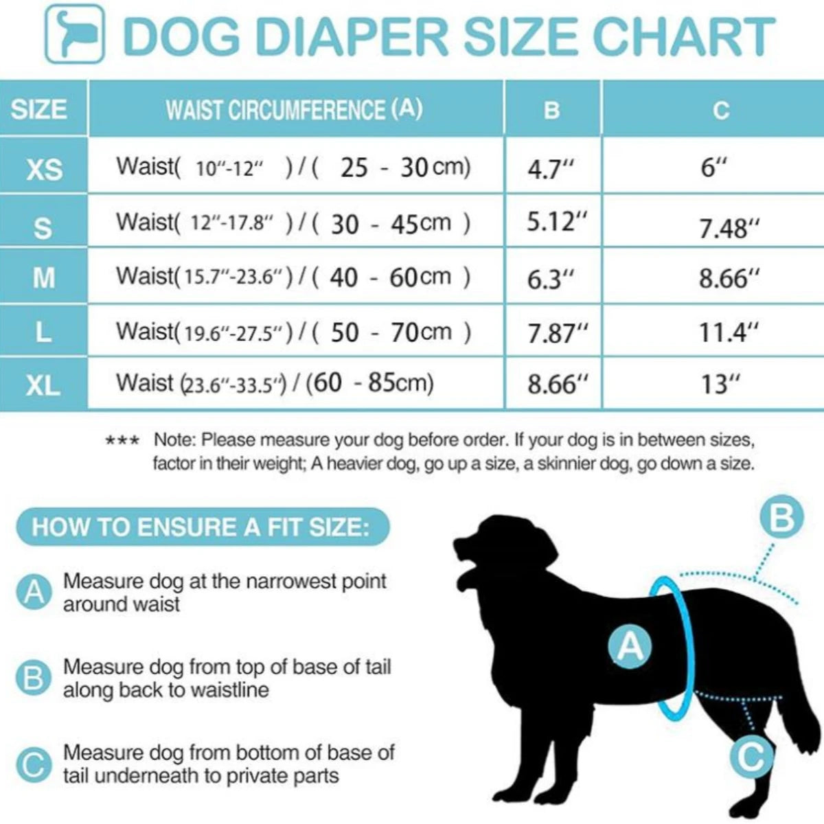 Washable Female Dog Diapers with Adjustable Fit