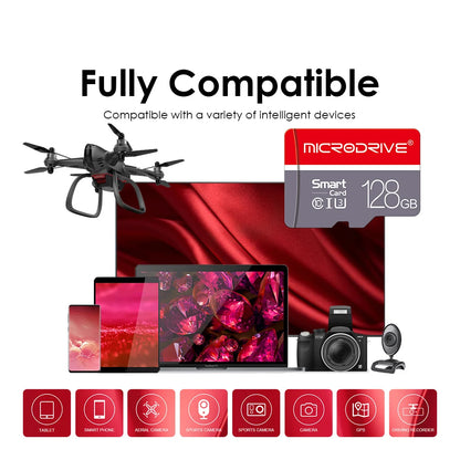 Class 10 High-Speed MicroSD Card with SD Adapter