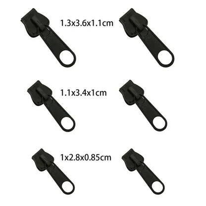 Universal Instant Zipper Repair Kit – 6 Piece Replacement Zip Sliders