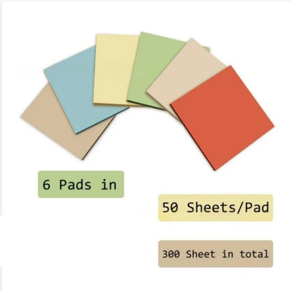 Colorful Self-Adhesive Sticky Notes for Office, School & Study