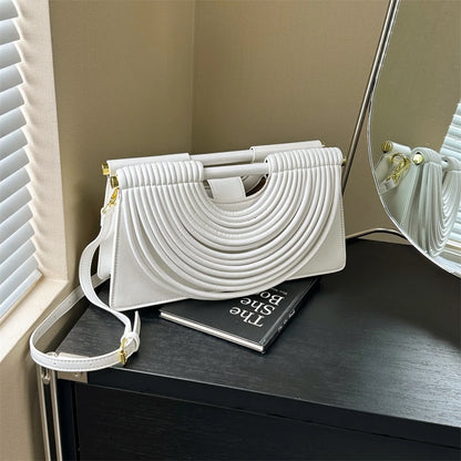 Luxury Ruched Evening Clutch Crossbody Bag