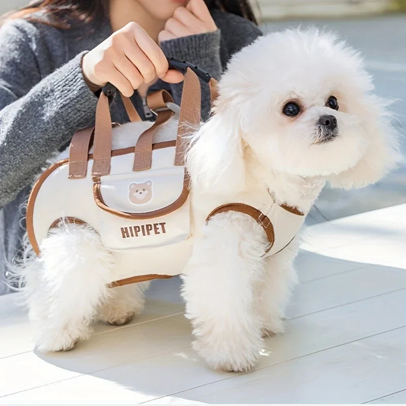 Portable Pet Carrier Shoulder Bag with Safety Harness