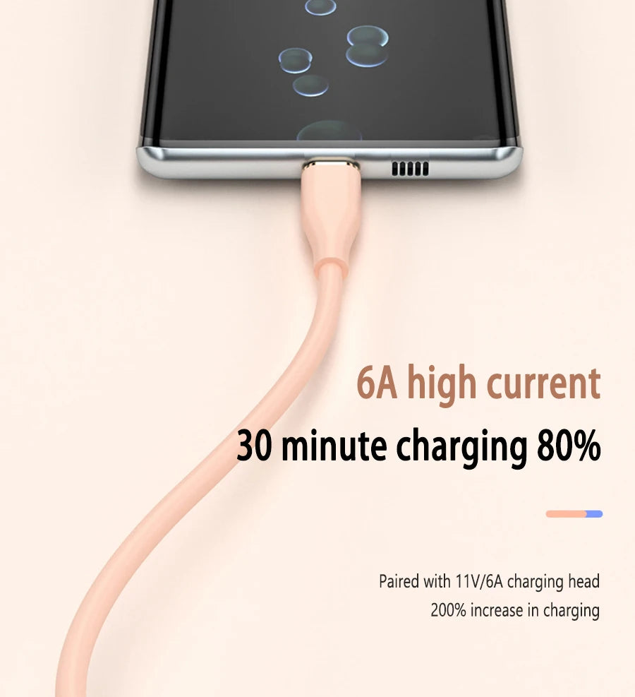 66W USB-C Silicone Cable