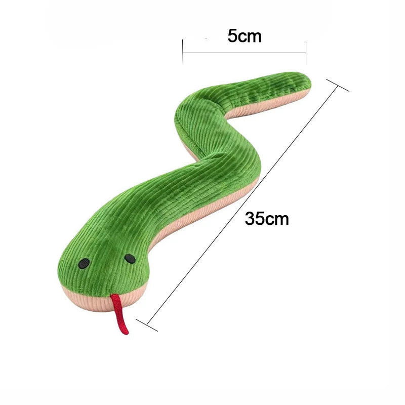 Interactive Plush Snake Dog Toy