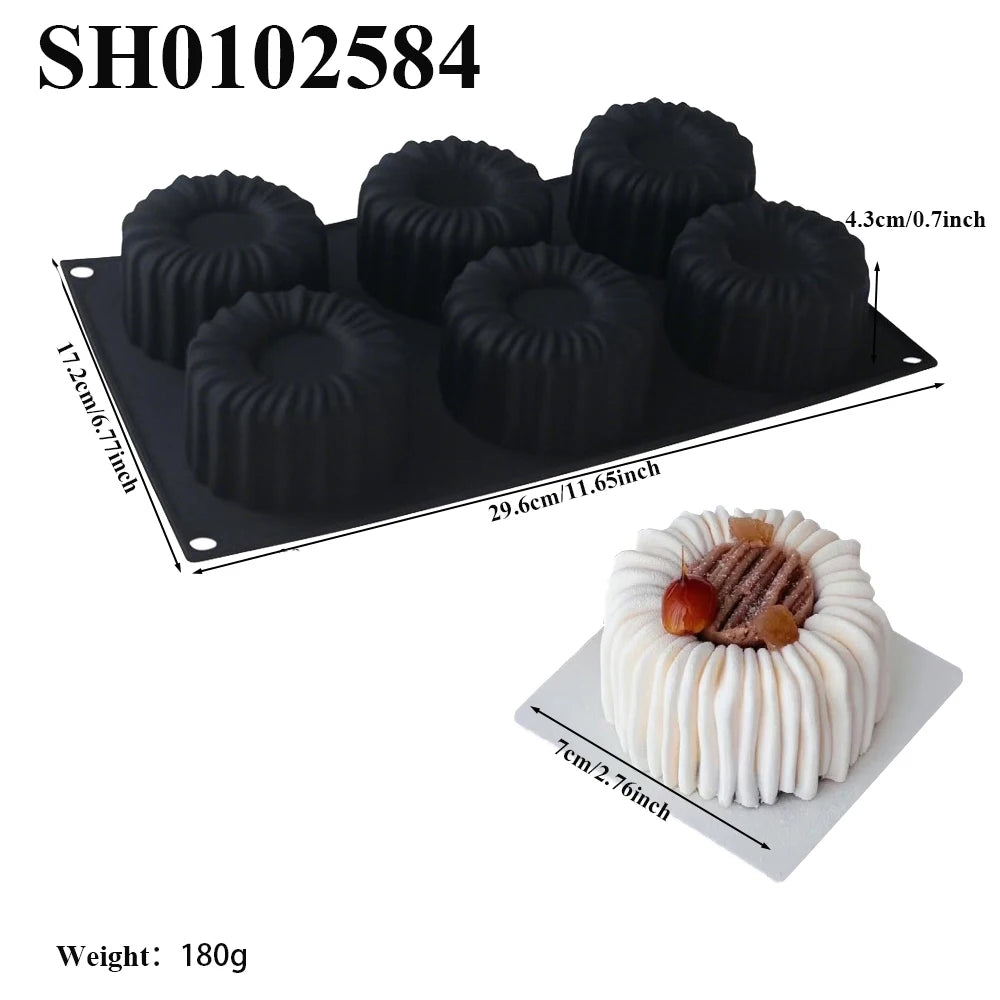 Cylindrical Silicone Mousse Cake Mold