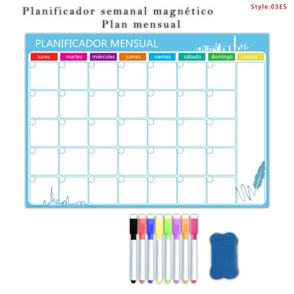 A3 Magnetic Weekly & Monthly Planner Whiteboard for Fridge