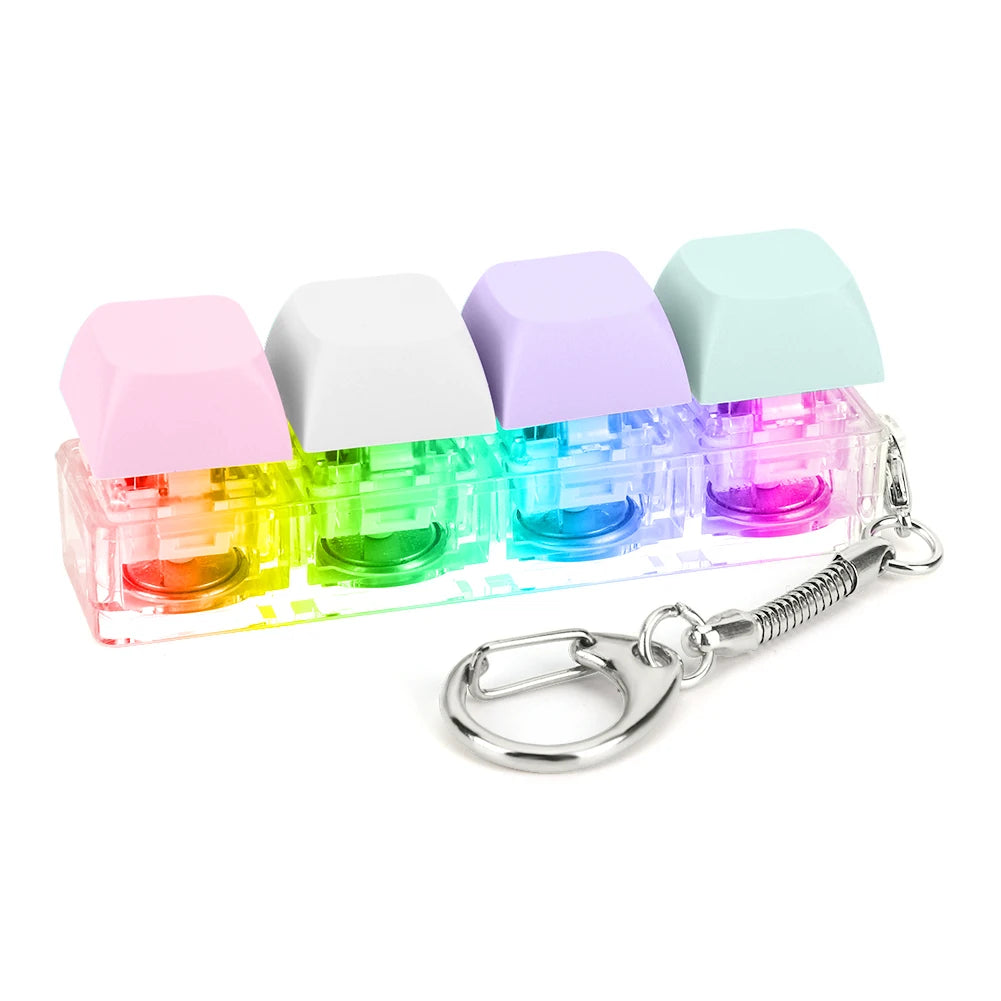 4-Key LED Keyboard Fidget Keychain
