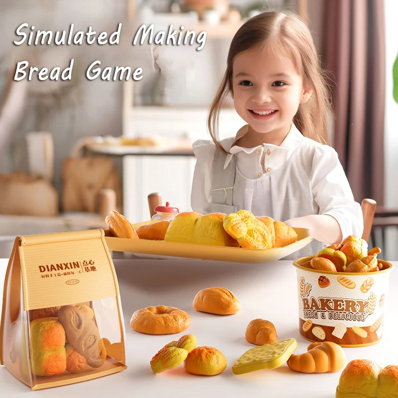 Kids Pretend Play Bakery & Bread Toy Set