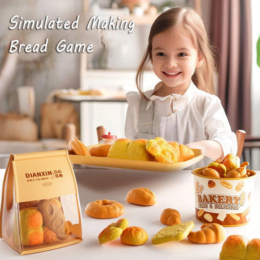 Kids Pretend Play Bakery & Bread Toy Set