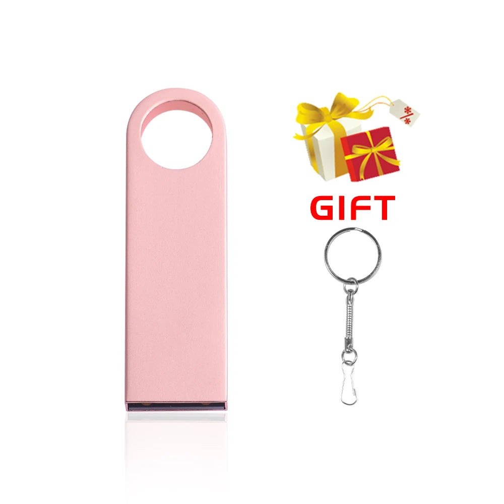Waterproof Metal USB 2.0 Flash Drive with Keychain