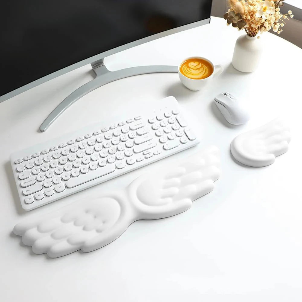 Angel Wing Memory Foam Wrist Rest Set