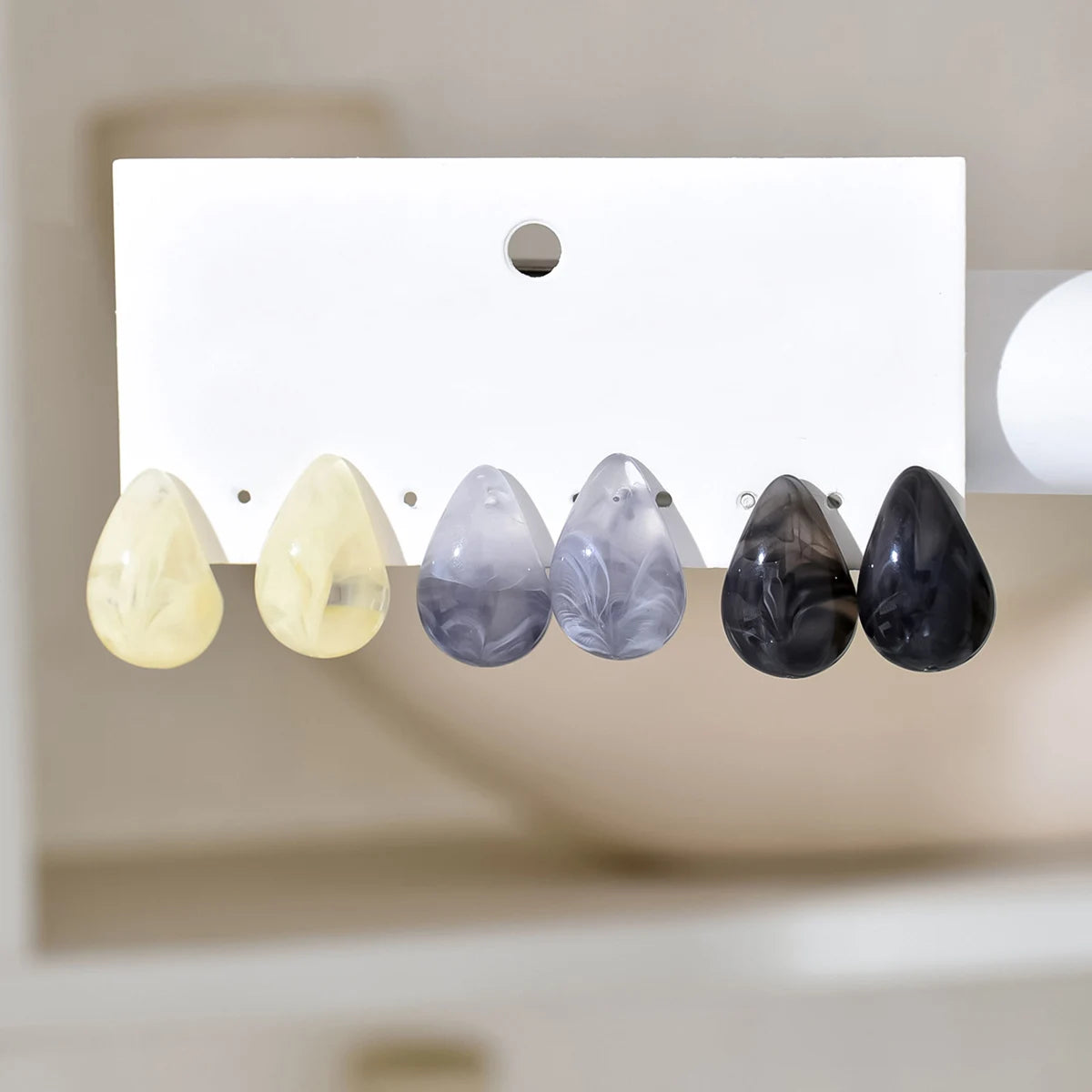 3 Pair  Vintage Water Drop Earrings