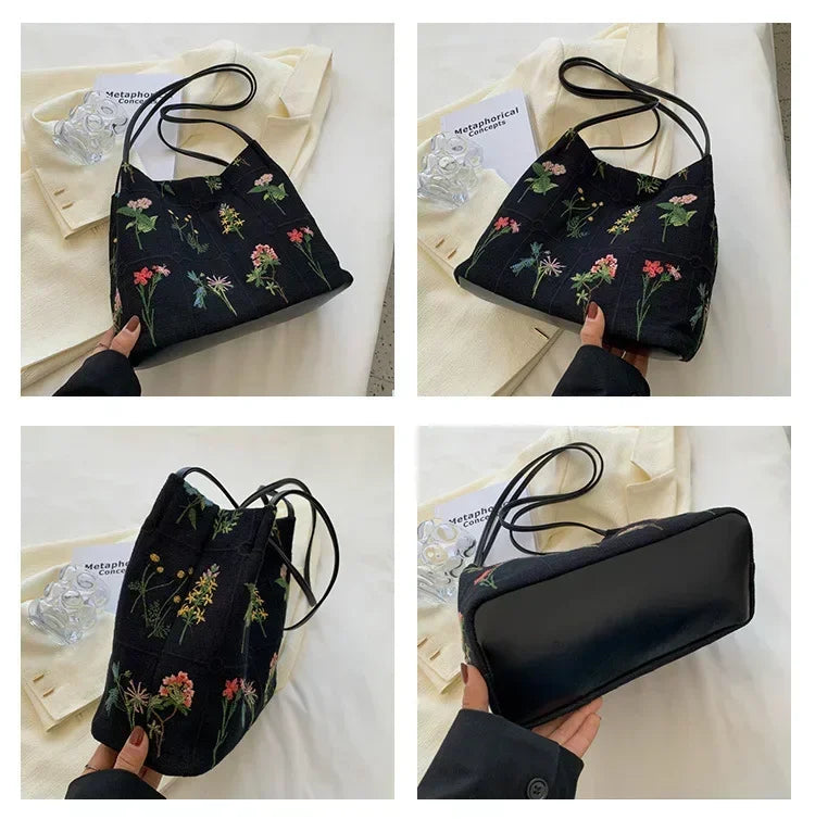Silk Jacquard Shoulder Bag