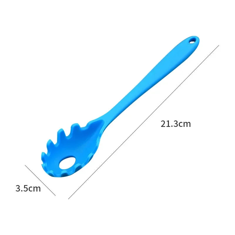 Silicone Pasta Colander Spoon with Long Handle