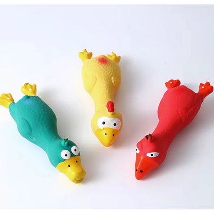 Natural Latex Chicken Squeaky Dog Chew Toy