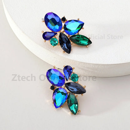Colorful Crystal Charm Earrings
