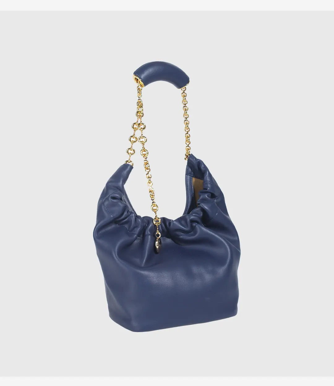 Genuine Leather Cloud Bucket Shoulder Bag
