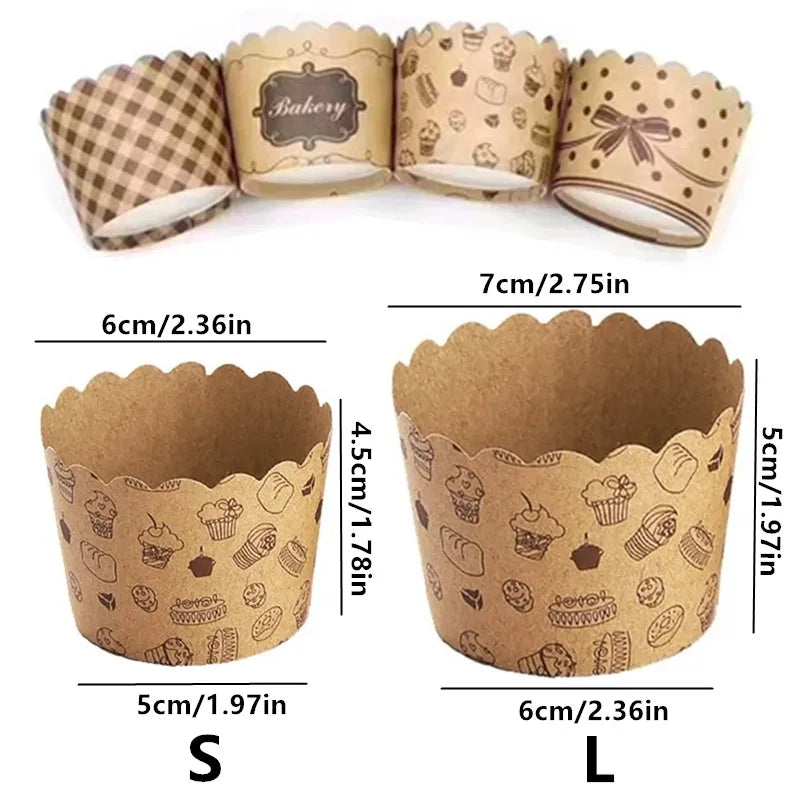 Kraft Paper Baking Cups for Cupcakes