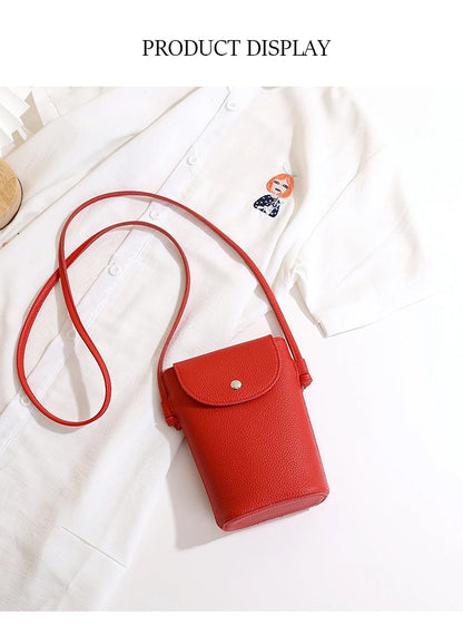 PU Leather Flap Crossbody Phone Bag