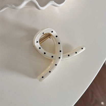Large Black Wave Dot Hair Claw Clip
