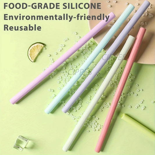 Silicone Replacement Straws with Brush